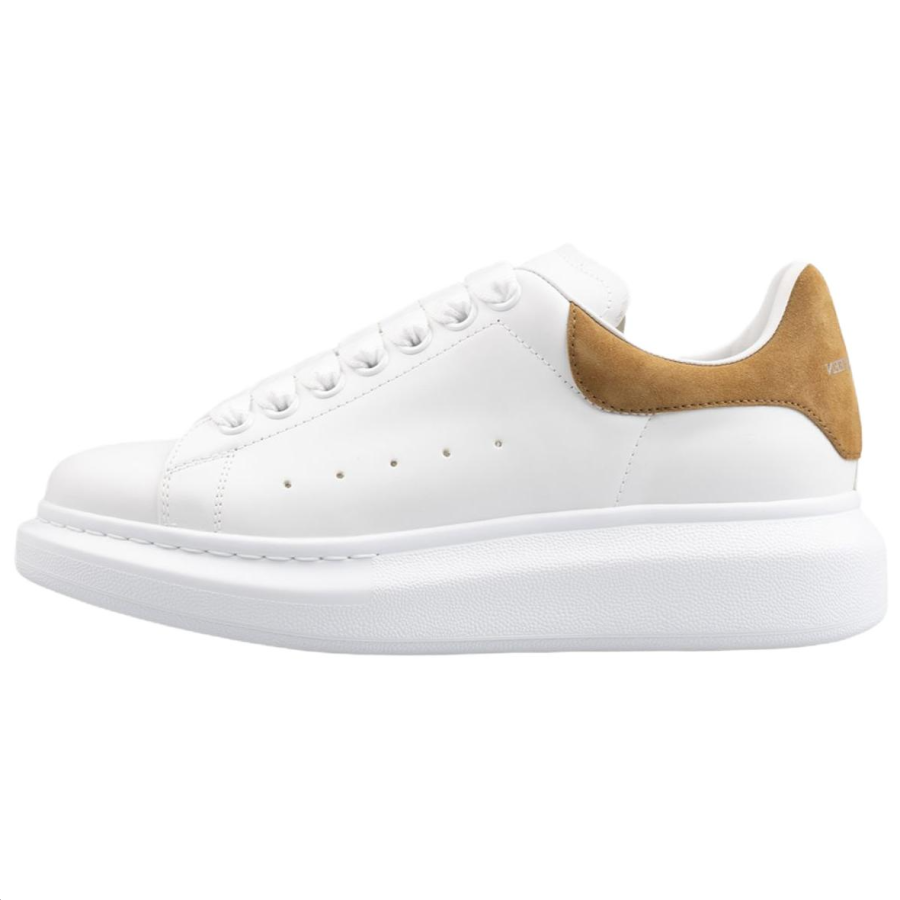 Alexander McQueen Oversized Sneaker Casual Shoes Women's Low Top White & Brown