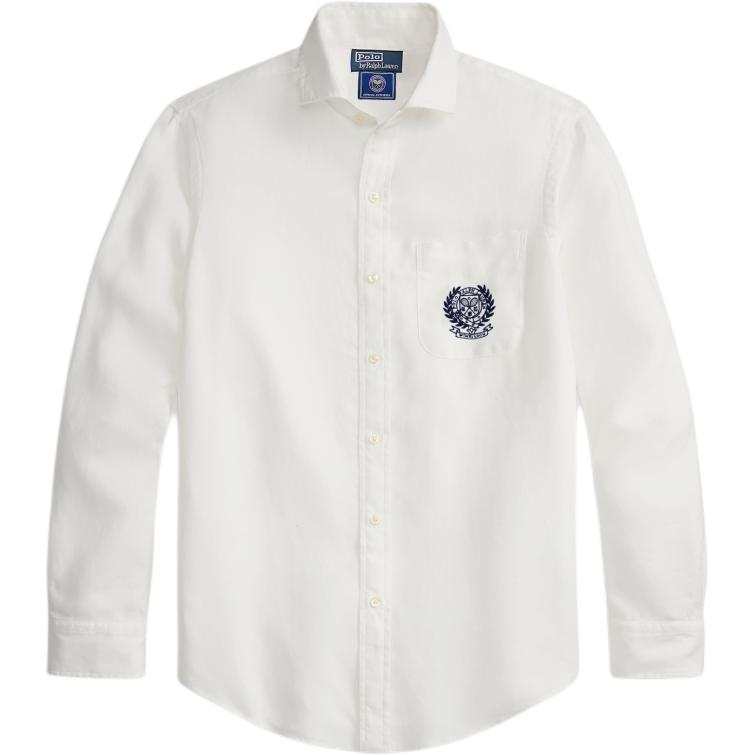 Polo Ralph Lauren Wimbledon Shirts Men's White Lapel Moderate Other