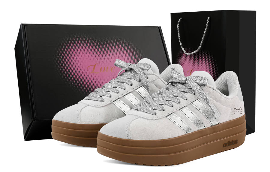 Adidas Adidas VL Court Bold German Army Trainers Women's Low Top Silver/Brown