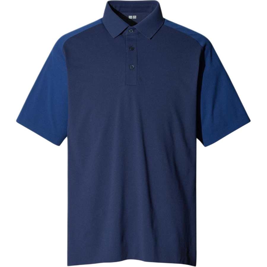 UNIQLO SS26 Polo Shirts Men's Navy Blue Polo Collar Moderate