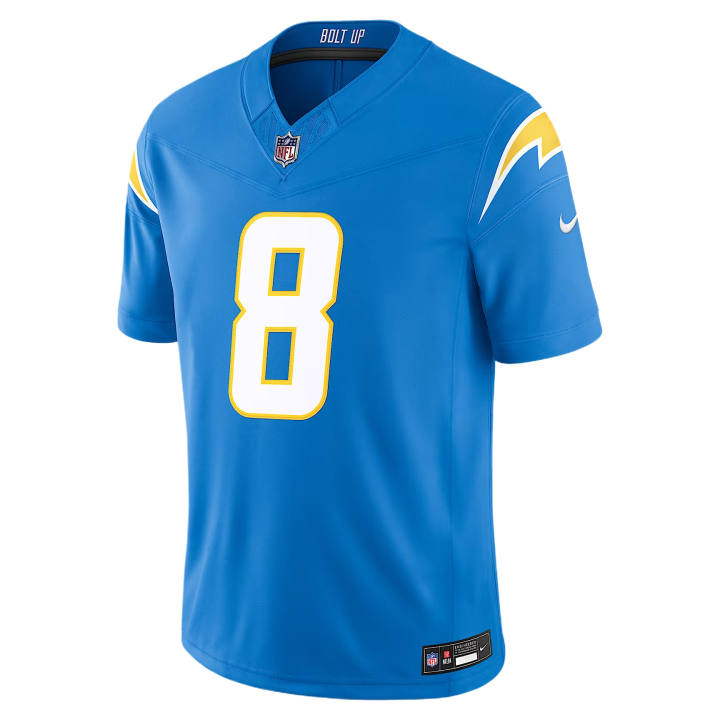 Nike Nike NFL Rugby Jerseys Men's Pink/Blue V Neck Moderate