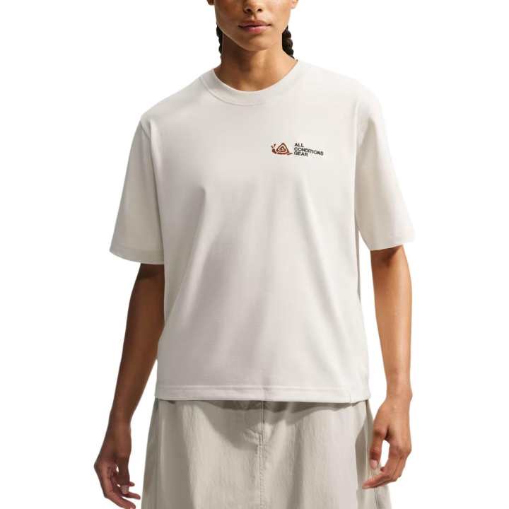 Nike Nike ACG T Shirts Women's Light Orewood Brown Crew Neck Moderate