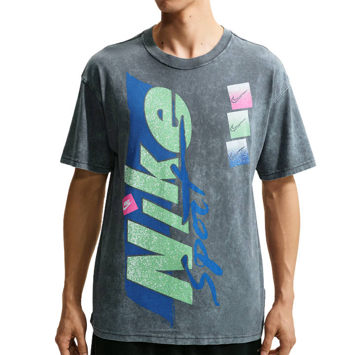 Nike Nike Sportswear T Shirts Men's Charcoal Gray Crew Neck Moderate
