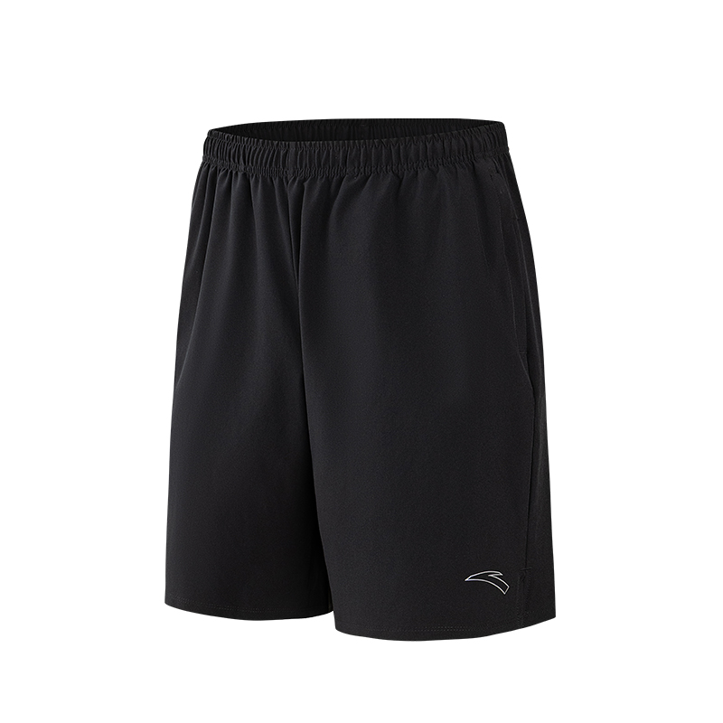 ANTA Running Collection Casual Shorts Men's Black Moderate Straight Fit Pants