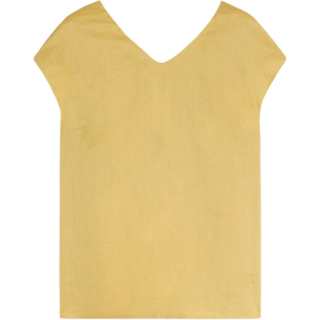 'S MAX MARA Tank Tops Women's Bright Yellow V Neck Moderate Other