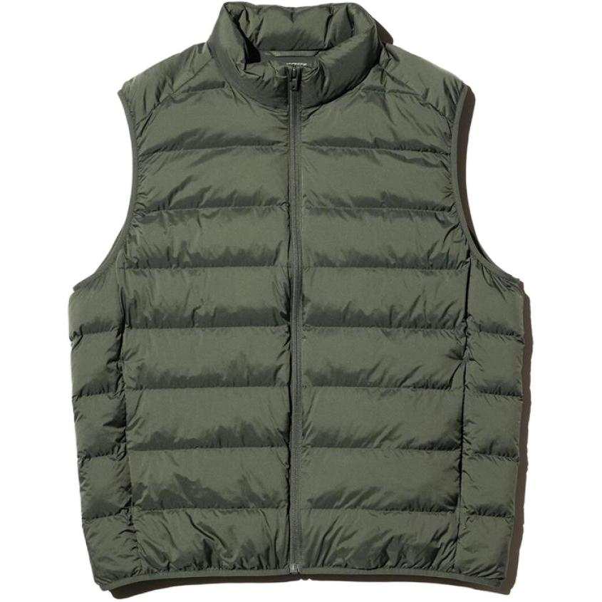 UNIQLO SS26 Vests Men's Olive Stand Collar