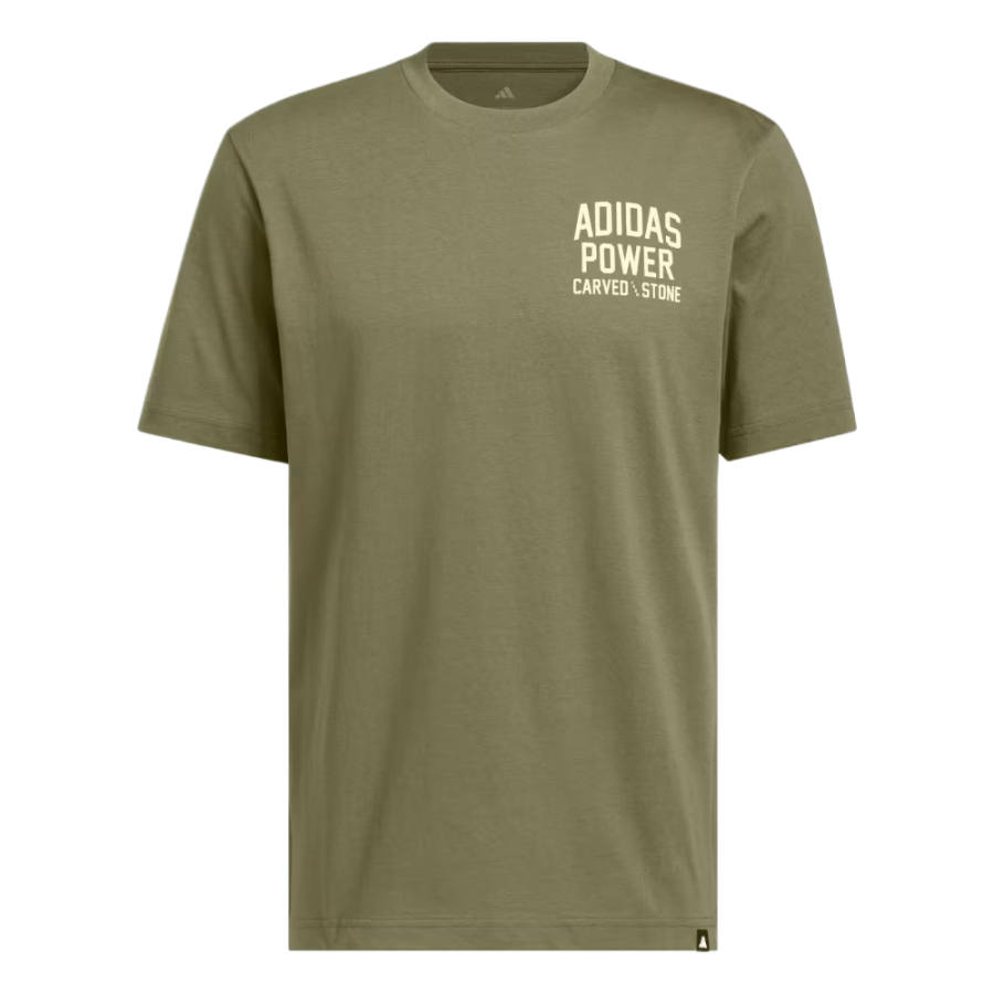 Adidas Adidas T Shirts Men's Olive Strata Crew Neck Moderate