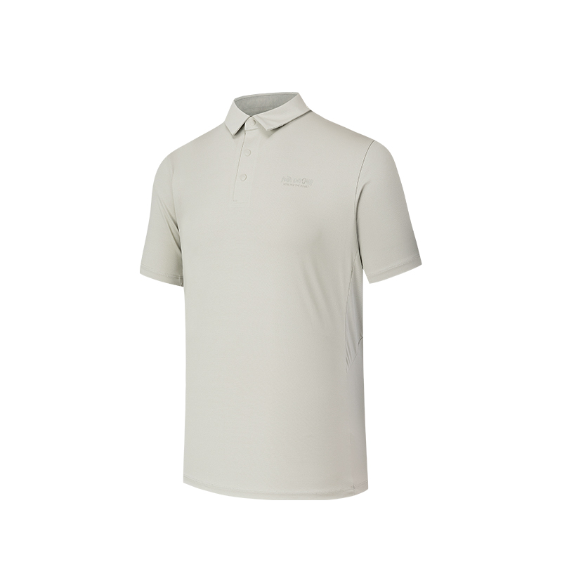 ANTA Polo Shirts Men's Light Asphalt Gray Polo Collar Moderate Straight Fit