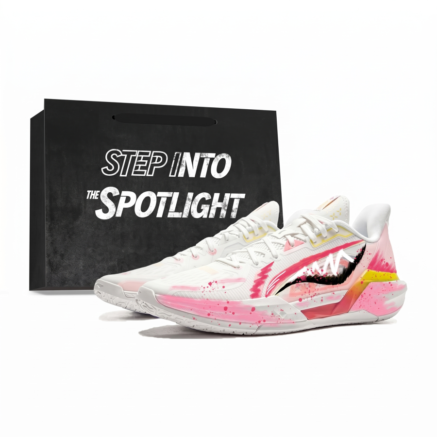 Li-Ning Li Ning Light Speed 3 Basketball Shoes Unisex Low Top White Pink
