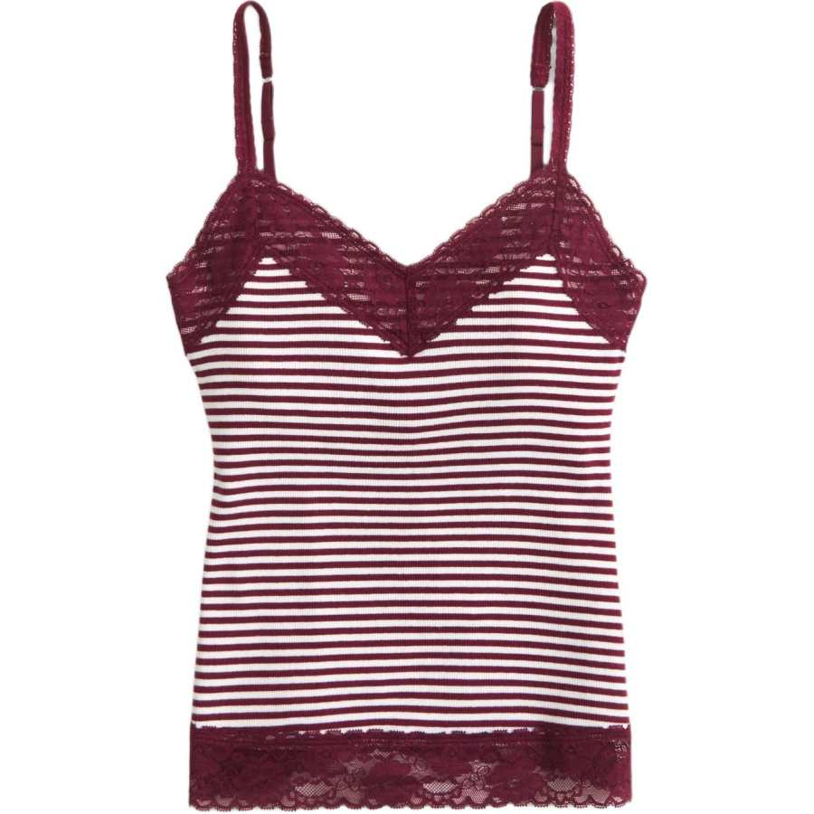 Abercrombie&Fitch Camisoles Women's Dark Red Stripes Moderate Other