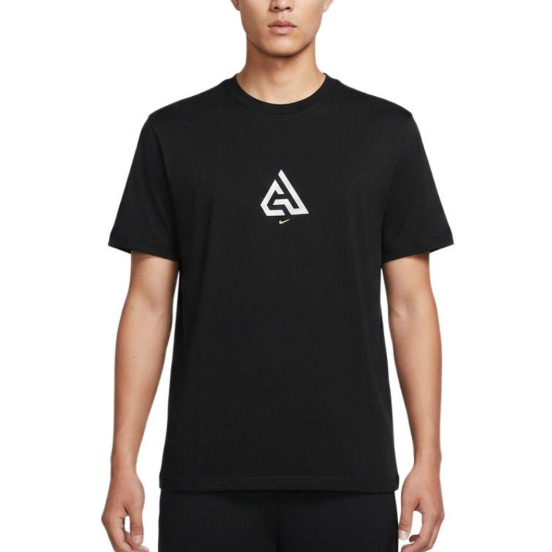 Nike Nike T Shirts Men's Black Crew Neck Moderate Straight Fit