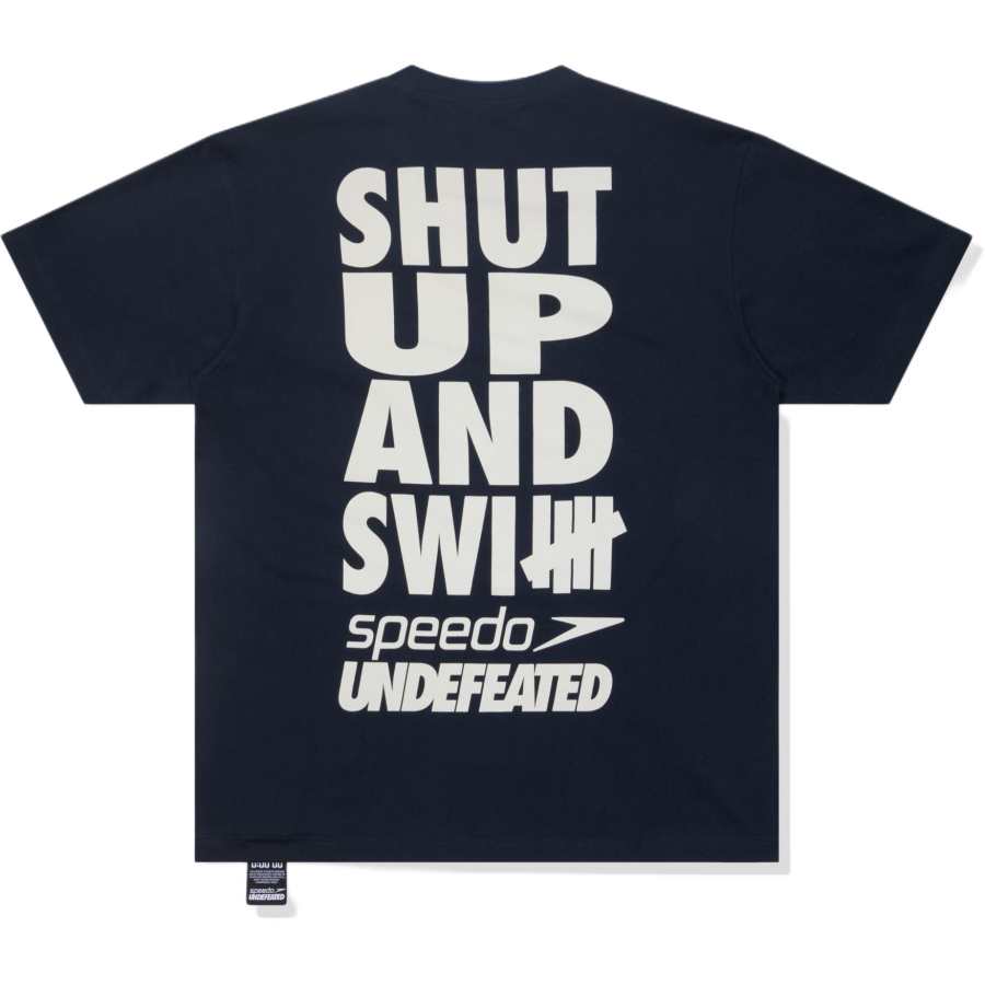 UNDEFEATED X Speedo T Shirts Unisex Crew Neck Moderate Straight Fit