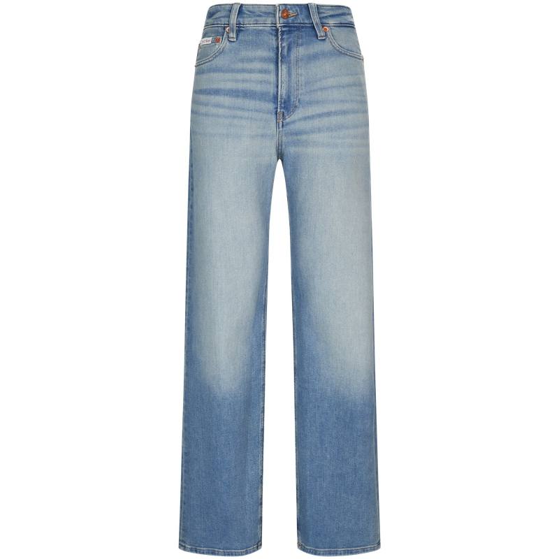Calvin Klein Jeans Women's Q8I Denim Blue Moderate Straight Fit Pants