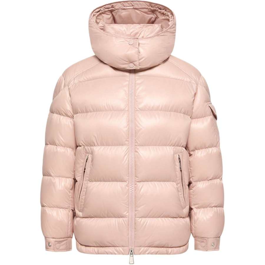 Moncler Mel Series Down Jackets Women's Pink Hooded Detachable Moderate