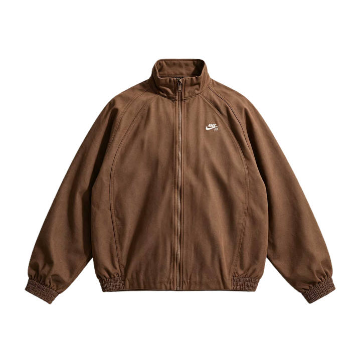 Nike Nike Denim Jackets Men's Moss Brown/White Stand Collar Moderate