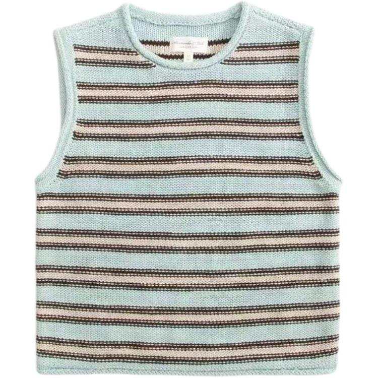 Abercrombie&Fitch Tank Tops Women's Mint Green/Brown Moderate Straight Fit