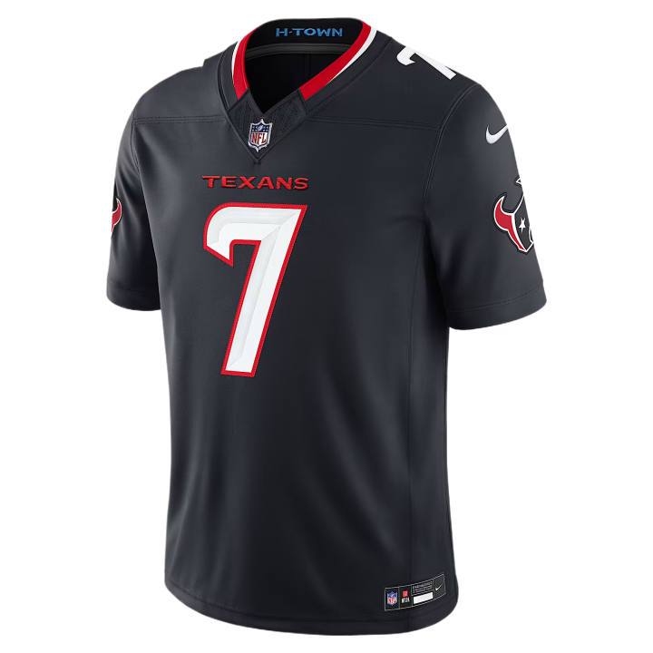 Nike Nike NFL Rugby Jerseys Men's Marine Blue V Neck Moderate
