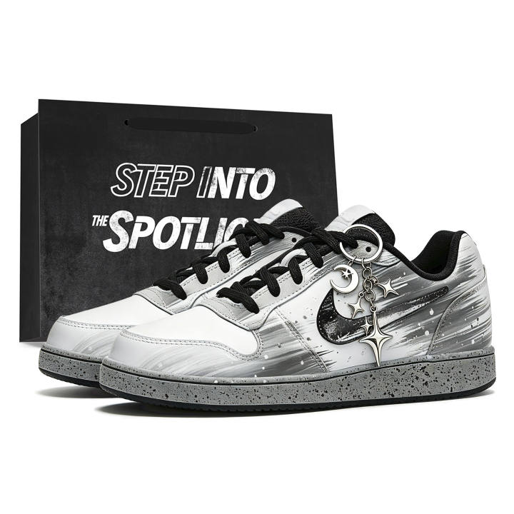 Nike Nike EBERNON Skateboard Shoes Men's Low Top Black/White/Gray