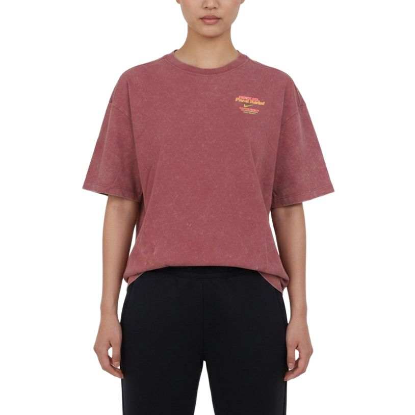 Nike Nike T Shirts Women's Burgundy Crew Neck