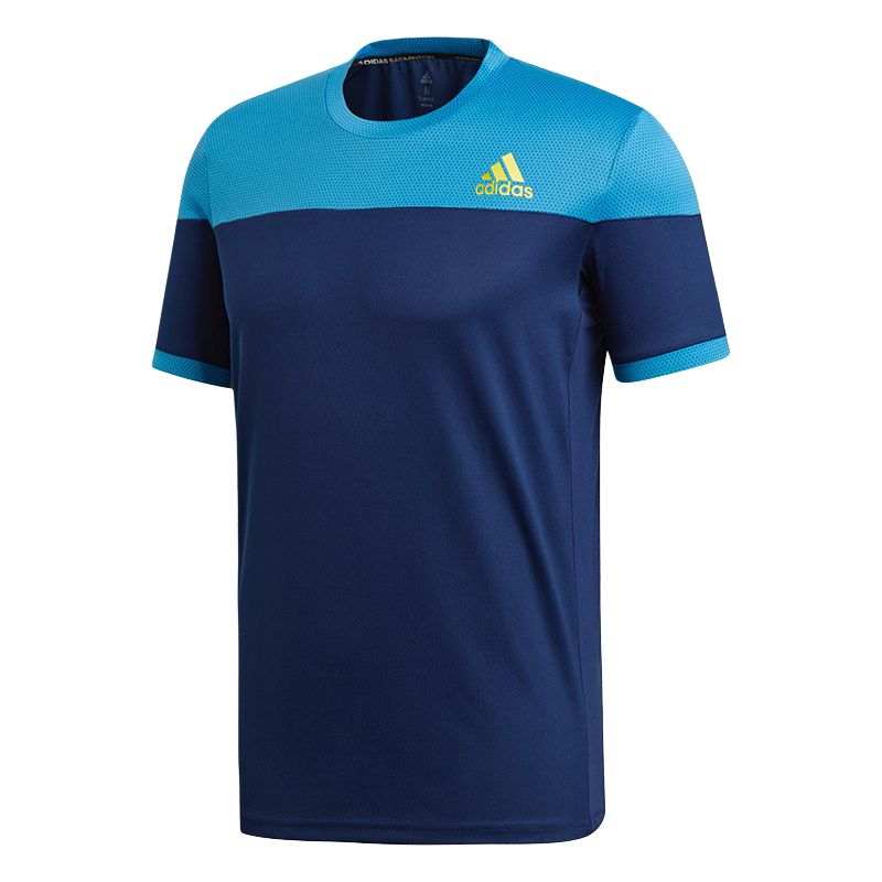 Adidas Adidas T Shirts Men's Blue Crew Neck Moderate