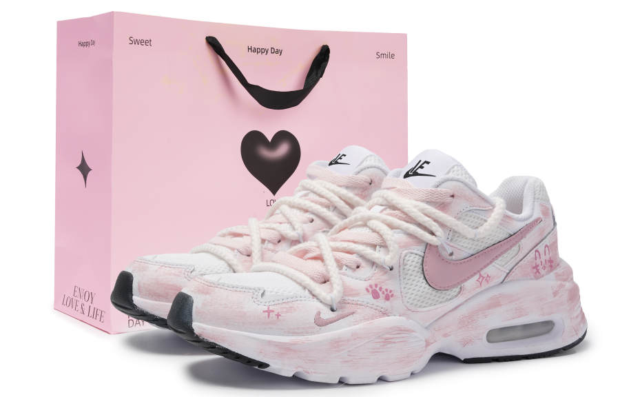 Nike Nike Air Max Fusion Mesh Slip Resistant Low top Running Shoes Unisex Pink