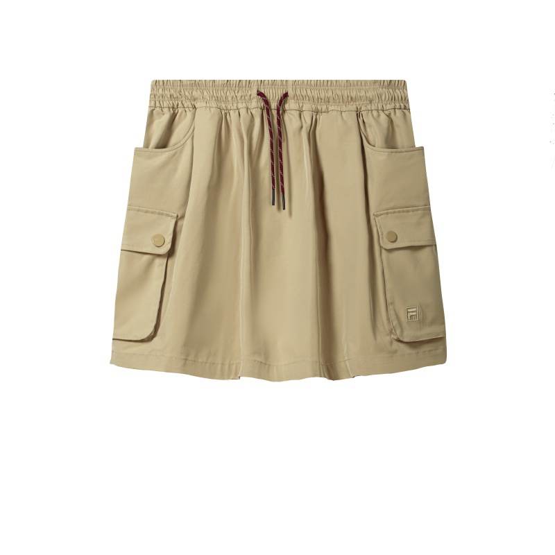 FILA Heritage Casual Short Skirts Women's Denim Khaki Moderate Short Skirt Other