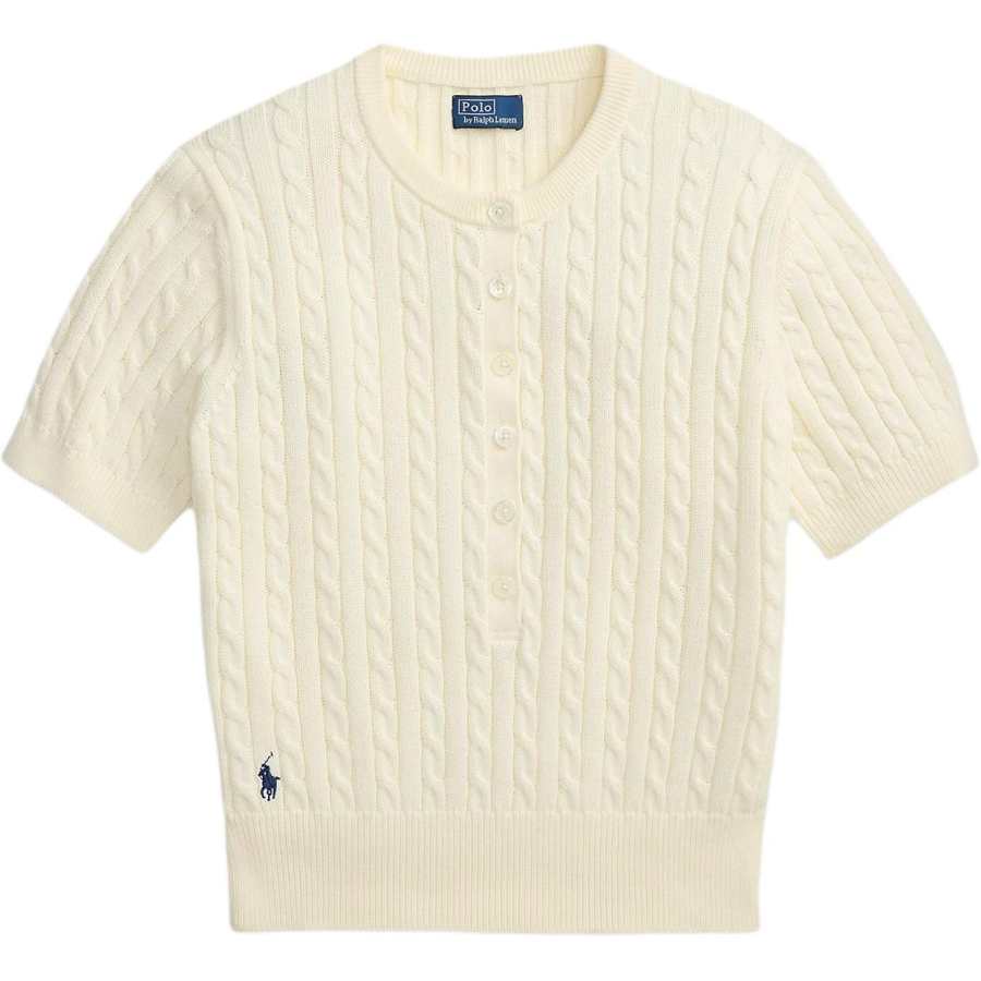 Polo Ralph Lauren Knitwear Women's Cream Henry Collar Moderate Other