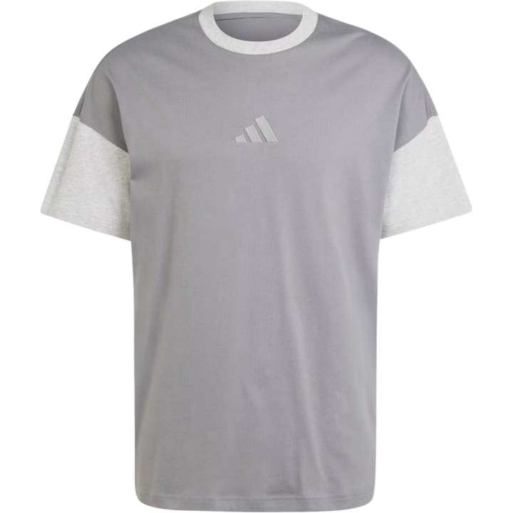 Adidas Adidas COLORBLOCK T Shirts Men's Gray Crew Neck