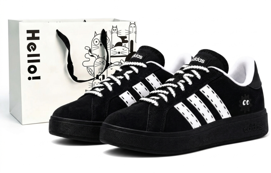 Adidas Adidas Grand Court Base 00s Skateboard Shoes Unisex Low Top Black/White