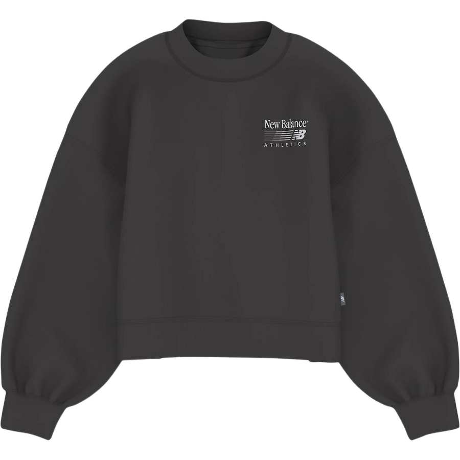 New Balance New Balance Sweatshirts Women's Black Cement Crew Neck Moderate
