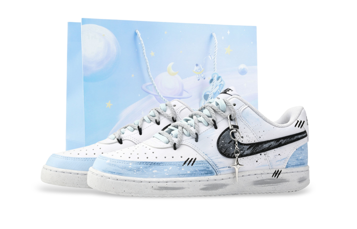 Nike Nike Court Vision 1 Skateboard Shoes Men's Low Top White/Blue