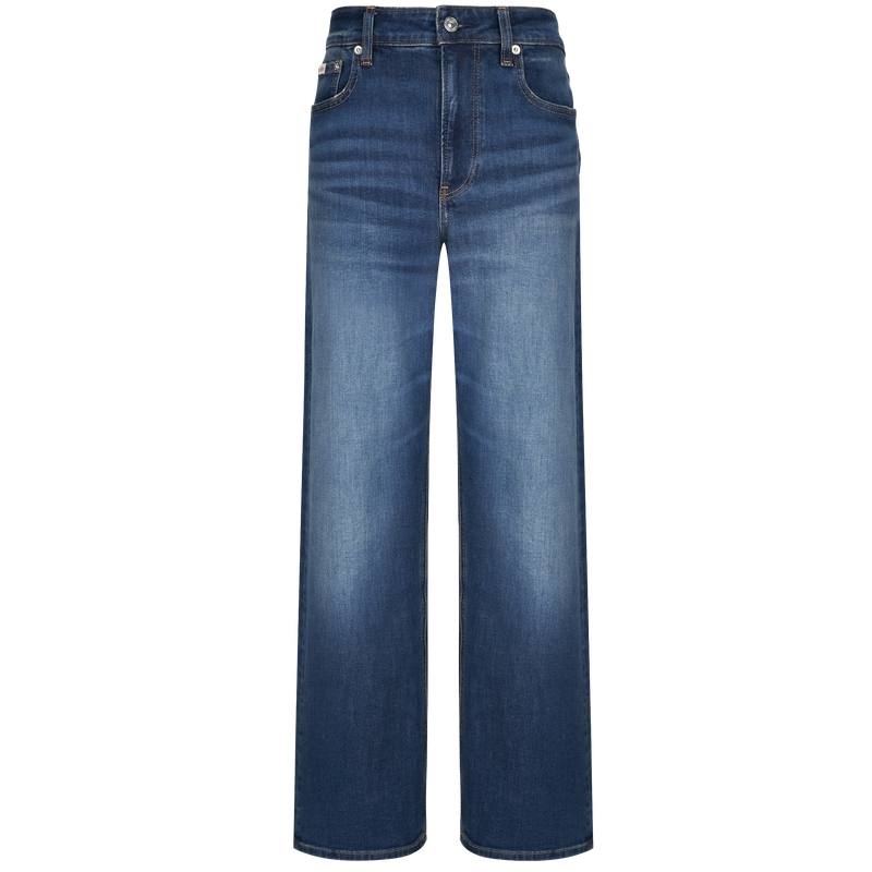 Calvin Klein Jeans Women's XCY Denim Dark Blue Moderate Straight Fit Pants