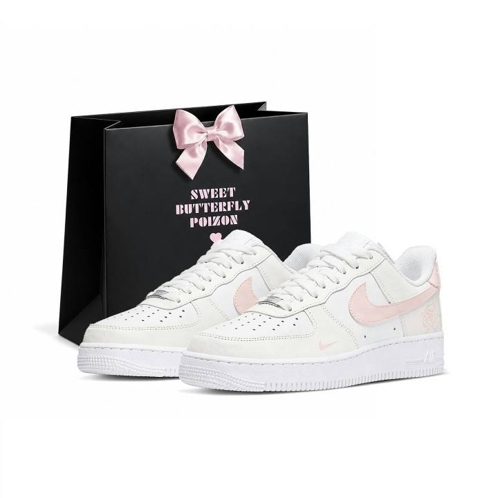 Nike Nike Air Force 1 Skateboard Shoes Women's Low Top Beige Pink