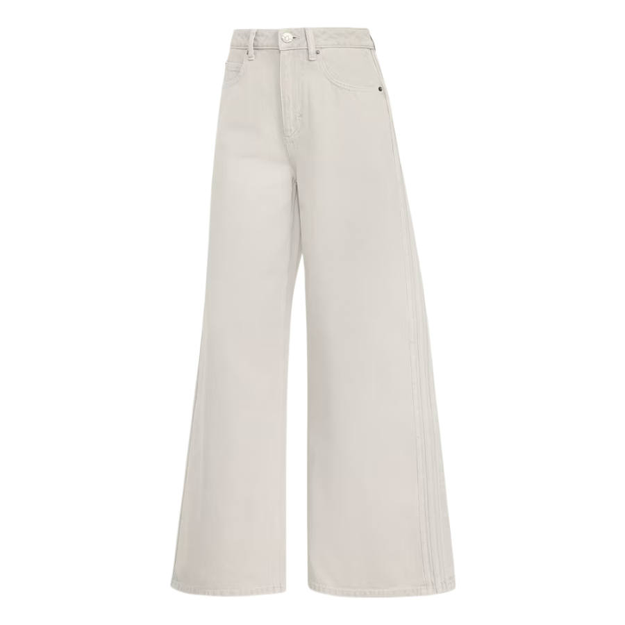 Adidas Adidas Jeans Women's Light Gray Moderate Wide Leg Pants
