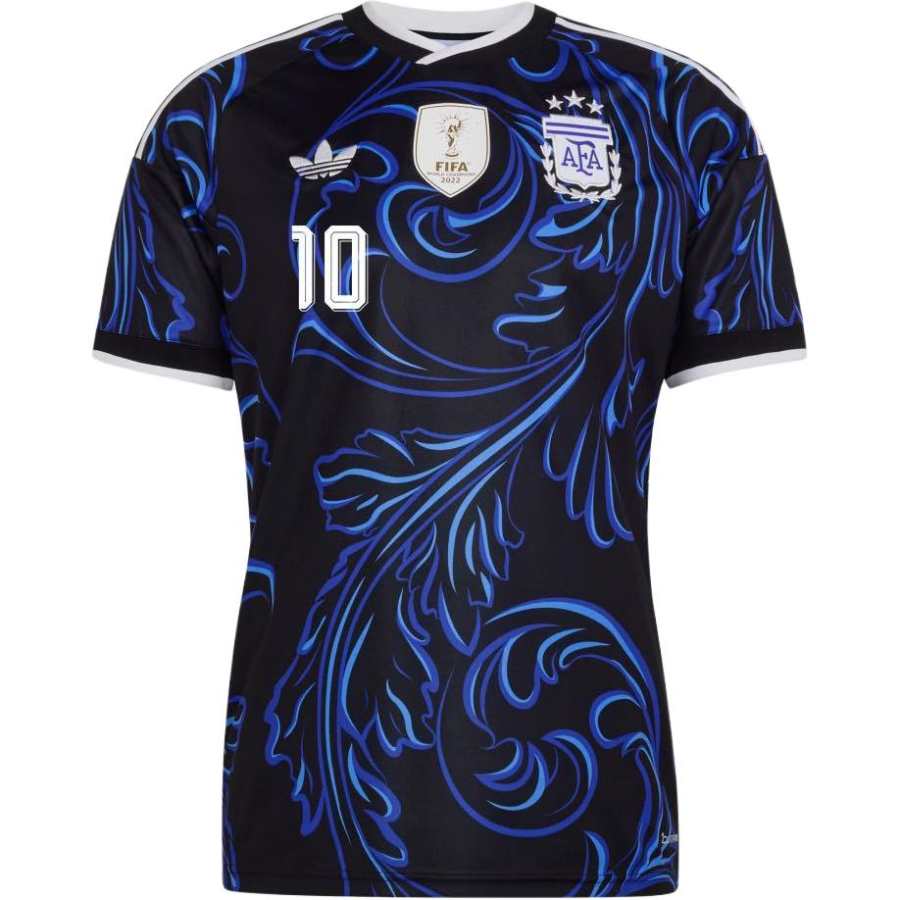 Adidas Originals Soccer Jerseys Men's Black/Bright Blue/Magic Blue Crew Neck Moderate