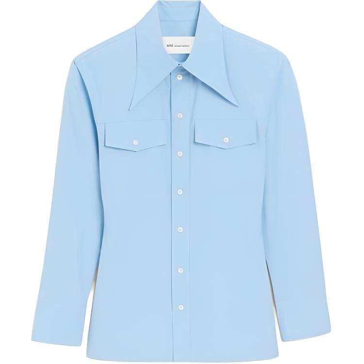 Amiparis balloon sleeve pocket shirt