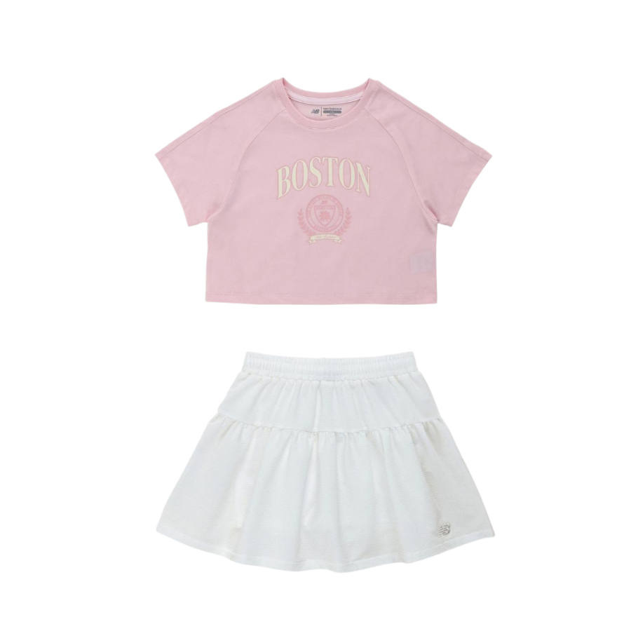 New Balance New Balance Kids Two Piece Skirt Sets Crew Neck Moderate Short Skirt