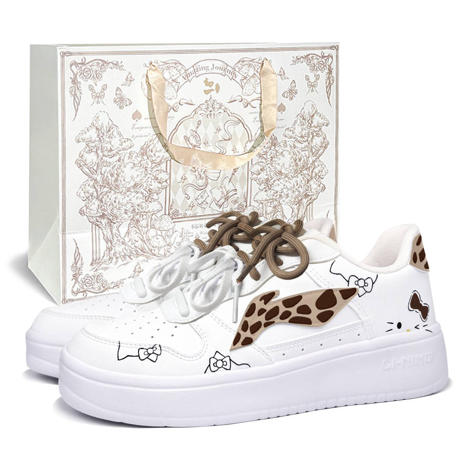 Li-Ning Li Ning Floating Boat Skateboard Shoes Women's Low Top White/Brown