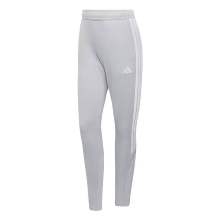 Adidas Adidas Soccer Bottoms Women's Light Gray/White Moderate Cuffed Pants