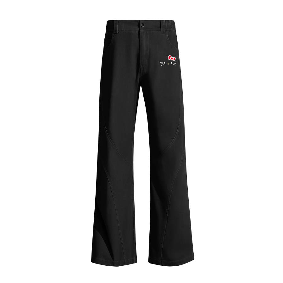 Sanrio Hello Kitty Casual Pants Unisex Moderate Straight Fit Pants