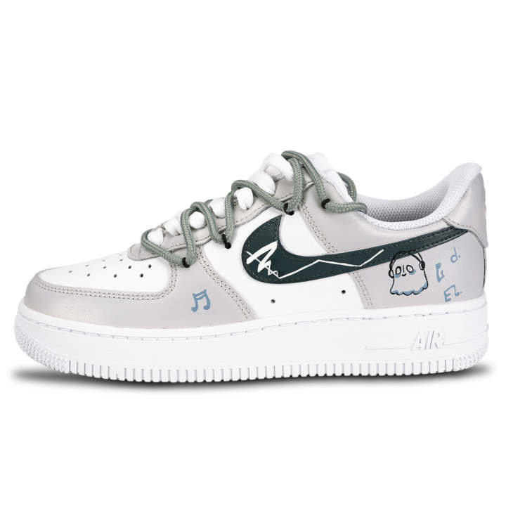 Nike Nike Air Force 1 Skateboard Shoes Unisex Low Top White/Gray/Blue