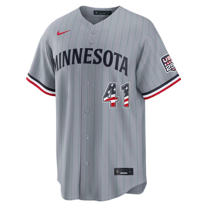 Nike Nike X MLB Baseball Jerseys Men's Gray V Neck Moderate