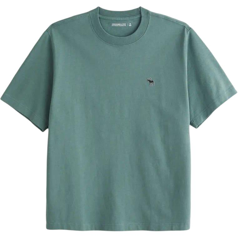 Abercrombie&Fitch T Shirts Men's Green Crew Neck Moderate