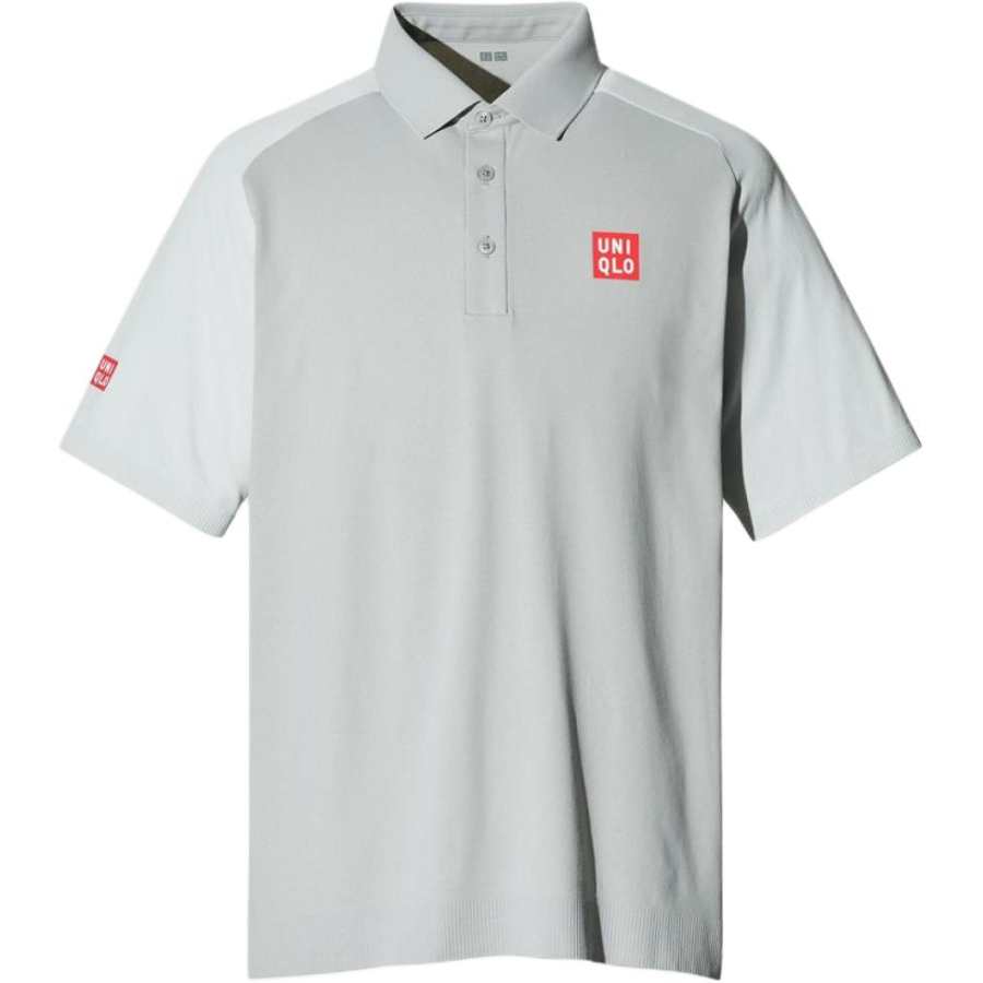 UNIQLO SS26 Polo Shirts Men's Light Gray Polo Collar Moderate
