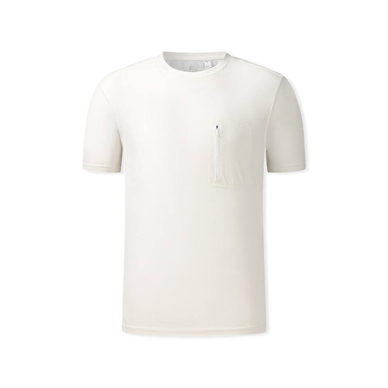 FILA Explorer T Shirts Men's Obsidian White Crew Neck Moderate Straight Fit