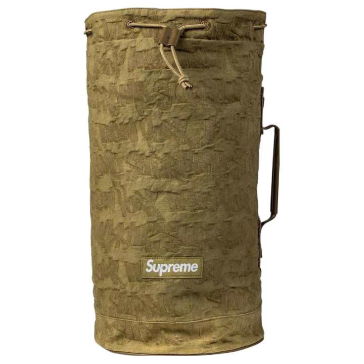 Supreme Supreme Cotton With Calfskin Backpack Men's Green