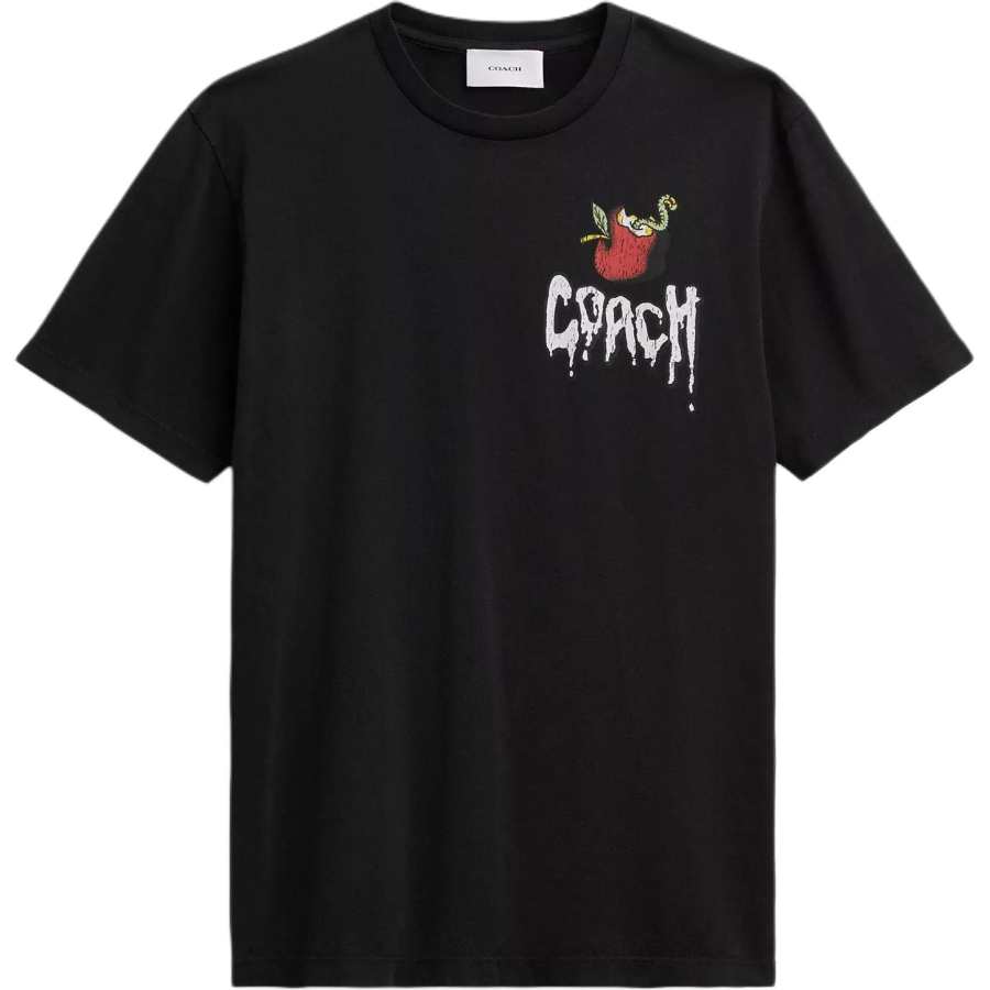 COACH COACH T Shirts Men's Black Crew Neck Moderate Other