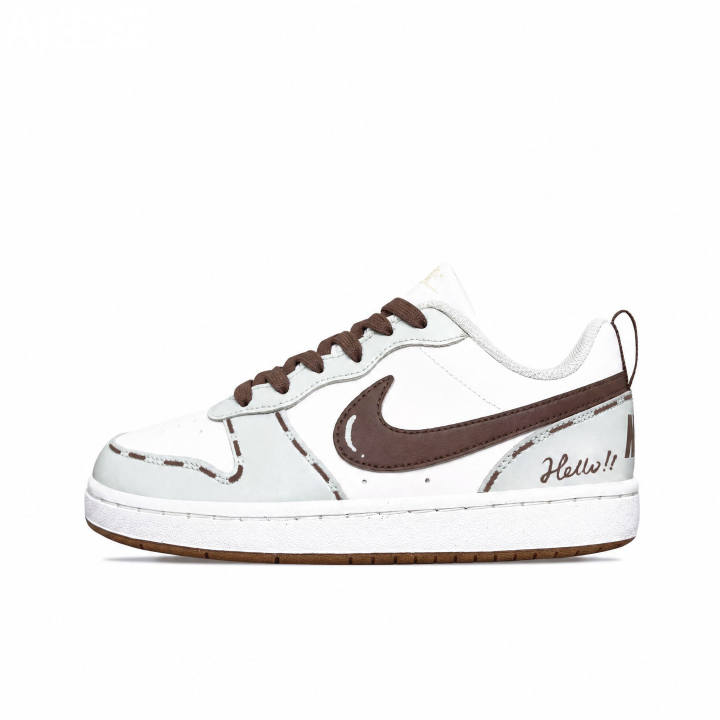 Nike Nike Court Borough Skateboard Shoes Women's Low Top Brown/White/Green