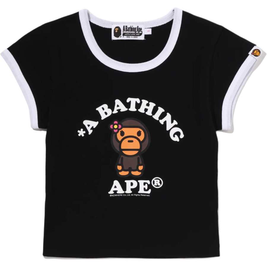 A BATHING APE Baby Lisa T Shirts Women's Crew Neck Moderate Straight Fit