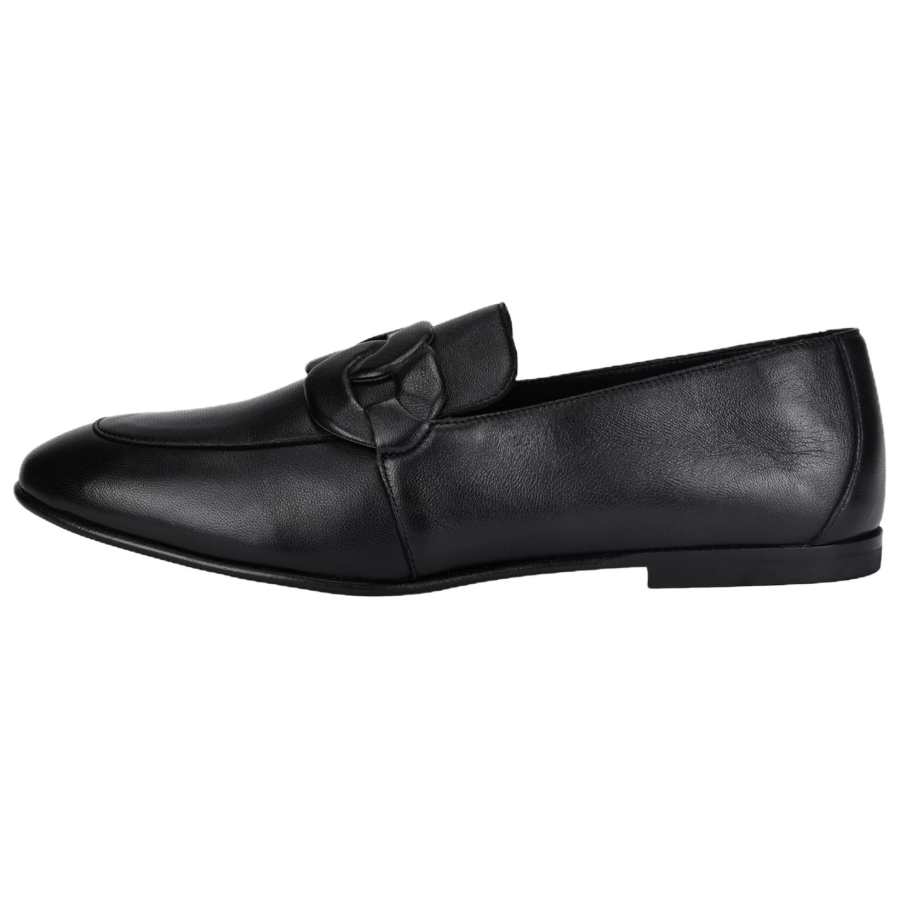 HERMES Honest Loafers Women's Black